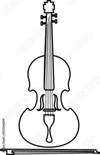 Classical Violin Outline