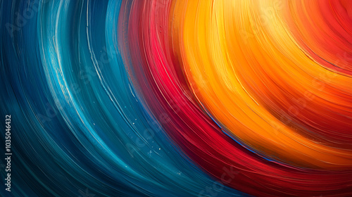 abstract background of the colored stripes of a paint roller closeup