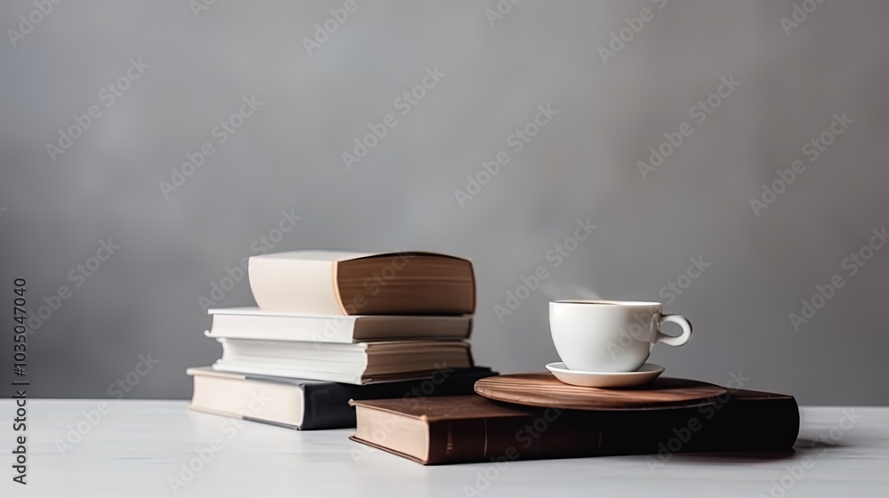 Hot coffee with books on table knowledge education background WORLD BOOK AND COPYRIGHT DAY Hot coffee with books on table knowledge education background WORLD BOOK AND COPYRIGHT DAY