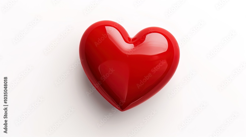 Symbol of Love and Valentine's Red heart shape isolated on white background. Symbol of Love and Valentine's Red heart shape isolated on white background.