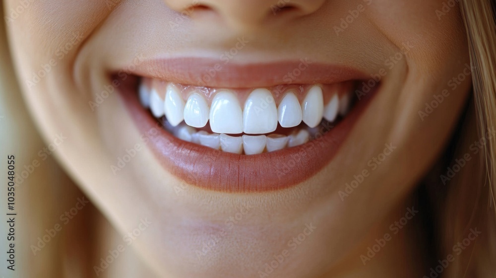 Fototapeta premium Close-Up of a Smiling Mouth