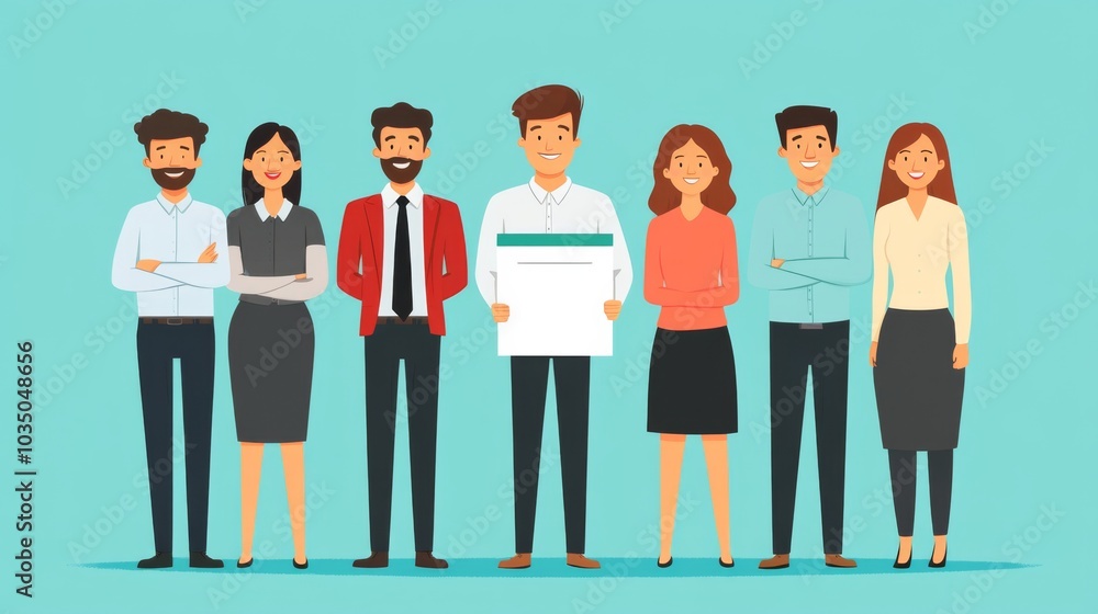 Diverse Business Team Illustration Diverse Business Team Illustration