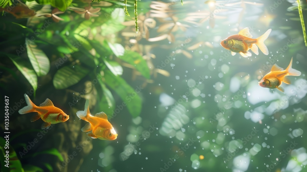 Vibrant aquarium fish: a splash of color underwater Vibrant aquarium fish: a splash of color underwater