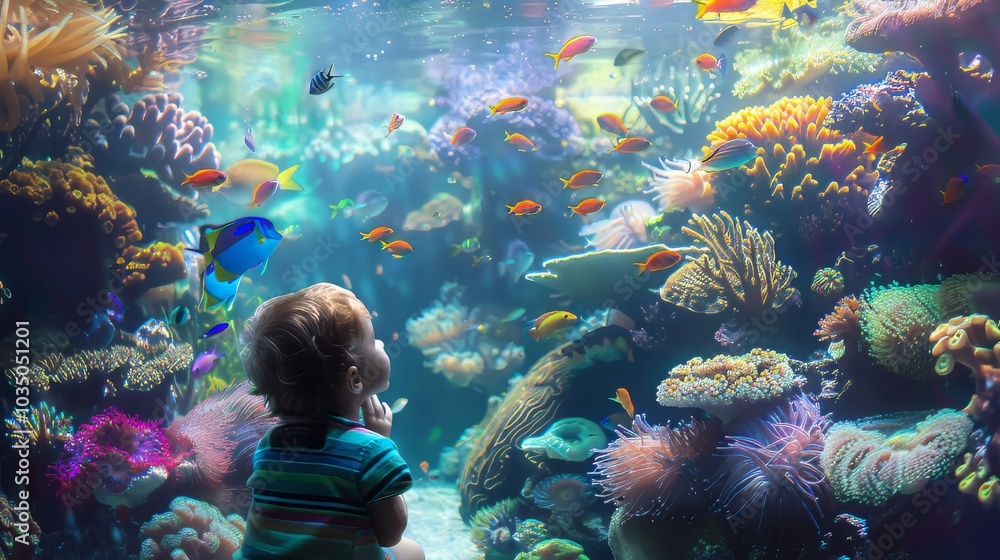 Vibrant aquarium fish: a splash of color underwater Vibrant aquarium fish: a splash of color underwater