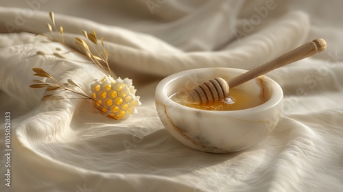 Beauty of honey and bees: Elegance and nature in detail photo