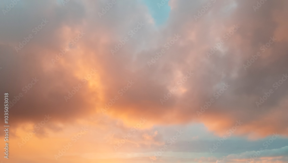 Obraz premium Colorful sunset twilight sky cloud background