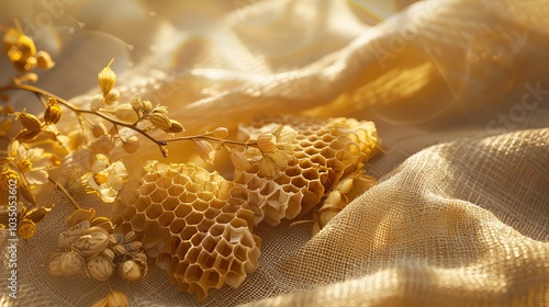 Beauty of honey and bees: Elegance and nature in detail photo