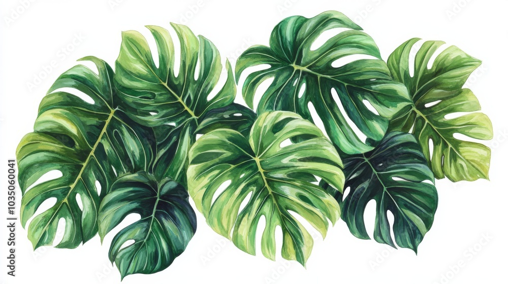 Monstera Deliciosa Botanical Art Monstera Deliciosa Botanical Art