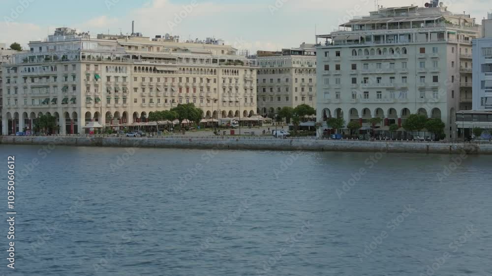 Drone shot - Reveal of Aristotelous Square in Thessaloniki, Greece Drone shot - Reveal of Aristotelous Square in Thessaloniki, Greece