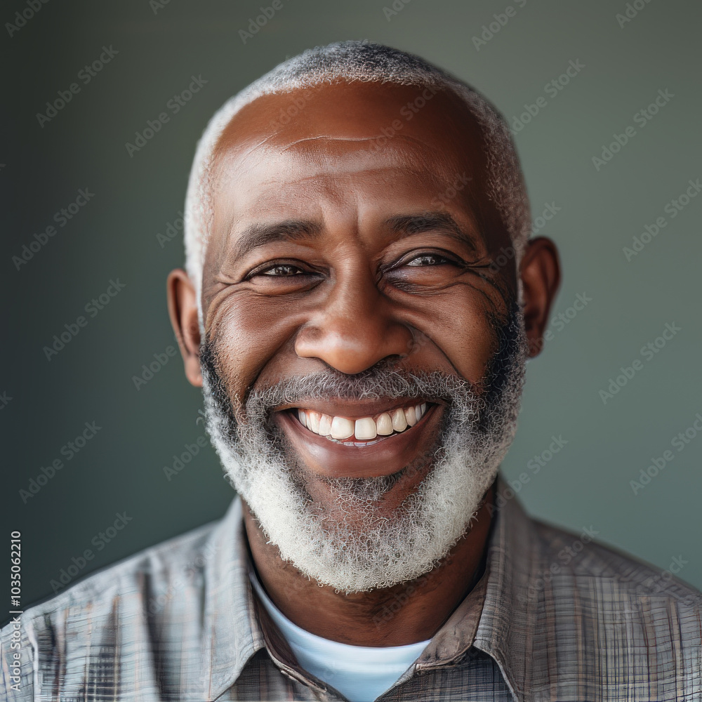 Radiant Smile: Close-Up of an Elderly African Man with Perfect White Teeth Radiant Smile: Close-Up of an Elderly African Man with Perfect White Teeth