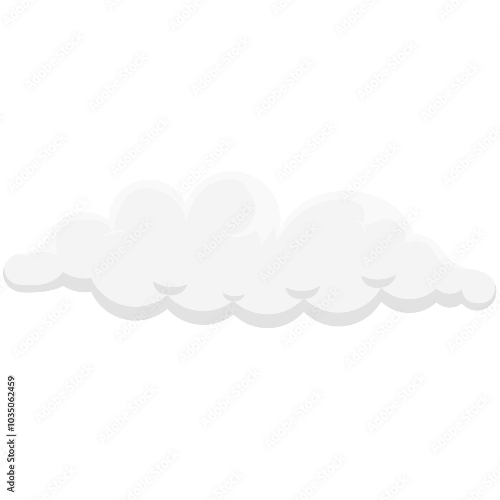 Fluffy White Cloud Elements Illustration Fluffy White Cloud Elements Illustration