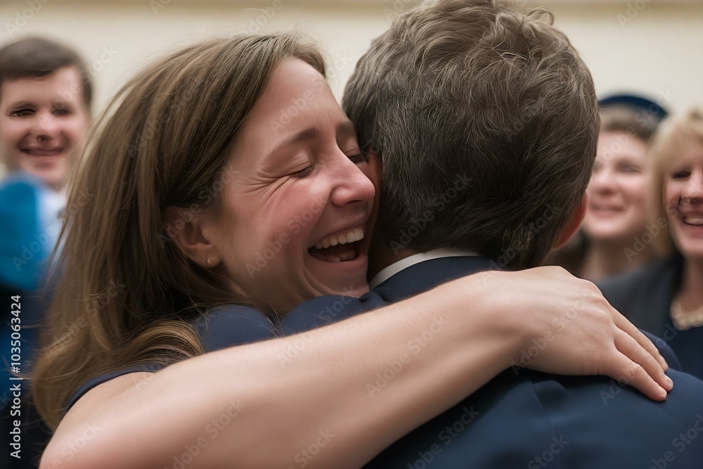 A proud mother embraces her son warmly, celebrating his achievement with love and joy. - Celebrations
A proud mother embraces her son warmly, celebrating his achievement with love and joy. - Celebrations