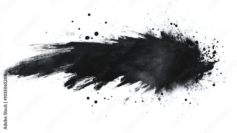 Abstract Black Ink Splash Abstract Black Ink Splash