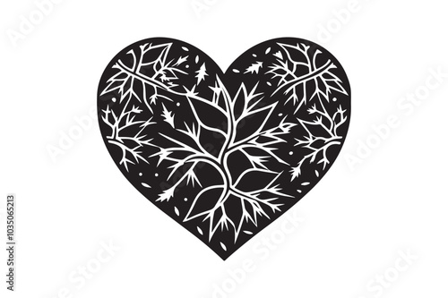 Broken Heart silhouette vector illustration, Broken Heart icon vector 