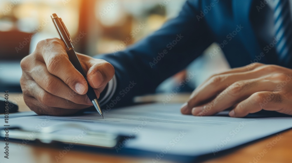 Businessman Signing Document Businessman Signing Document