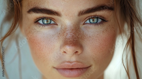 Portrait of a Freckled Woman