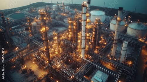 Wallpaper Mural Oil Refinery Aerial View Torontodigital.ca