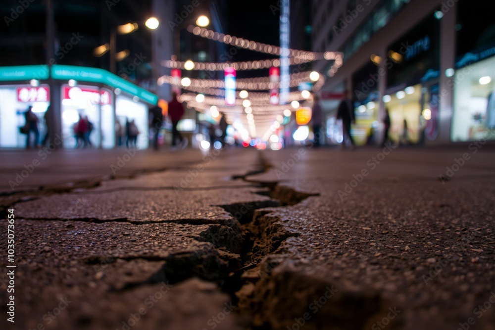 Cracked City Street with Blurred Urban Background.generative AI
Cracked City Street with Blurred Urban Background.generative AI
