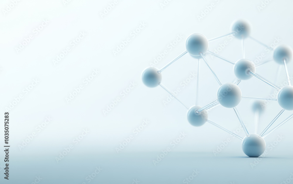 Obraz premium A demonstration of structural relationships and interactions between molecules in the microcosmic world 