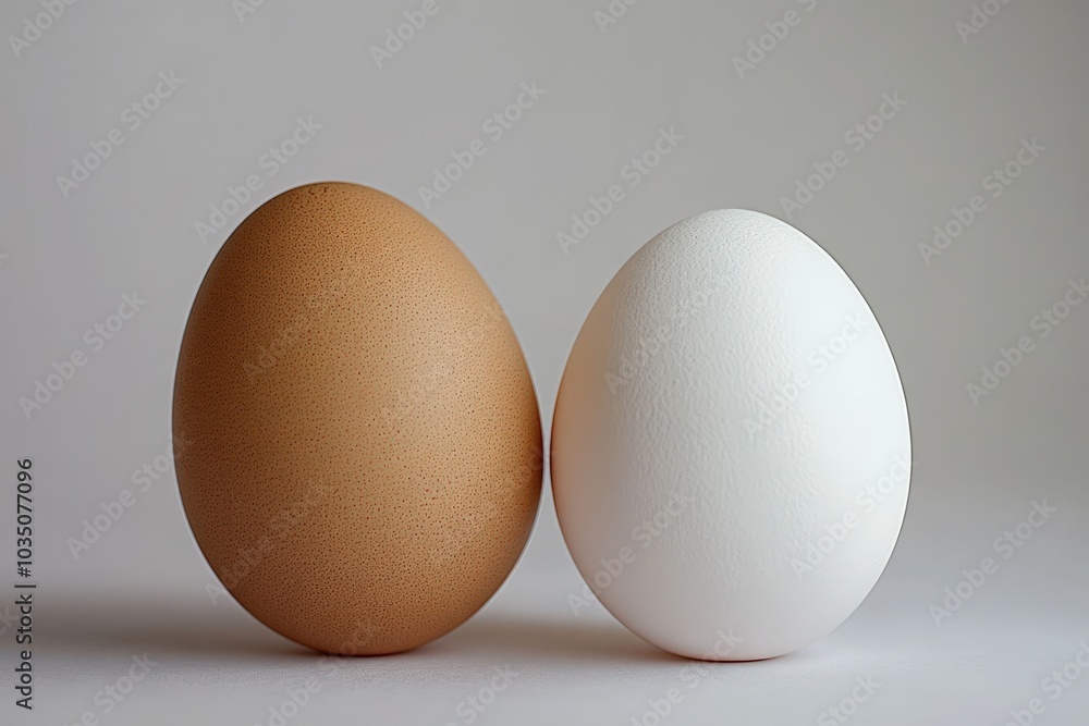 Large Eggs. Chicken Eggs in Various Sizes with Isolated White Background Large Eggs. Chicken Eggs in Various Sizes with Isolated White Background
