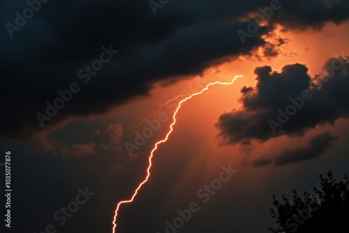 Lightning Strike. Nature's Powerful Bolt: The Dazzling Dance of Control and Danger