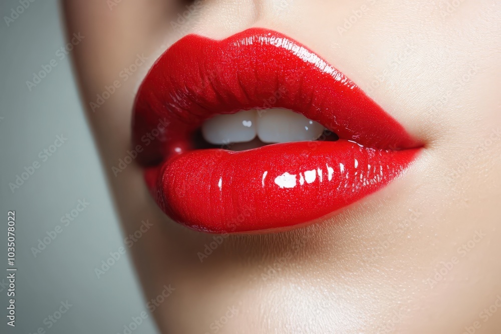 Lips Blowing. Close Up of Red Lips Sending a Kiss with Beautiful Face in the Background Lips Blowing. Close Up of Red Lips Sending a Kiss with Beautiful Face in the Background