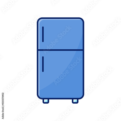 flat design refrigerator vector icon