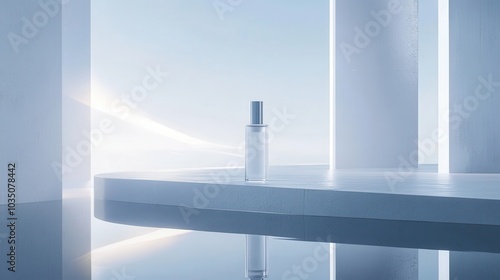 Minimalist Perfume Bottle on Elegant Surface