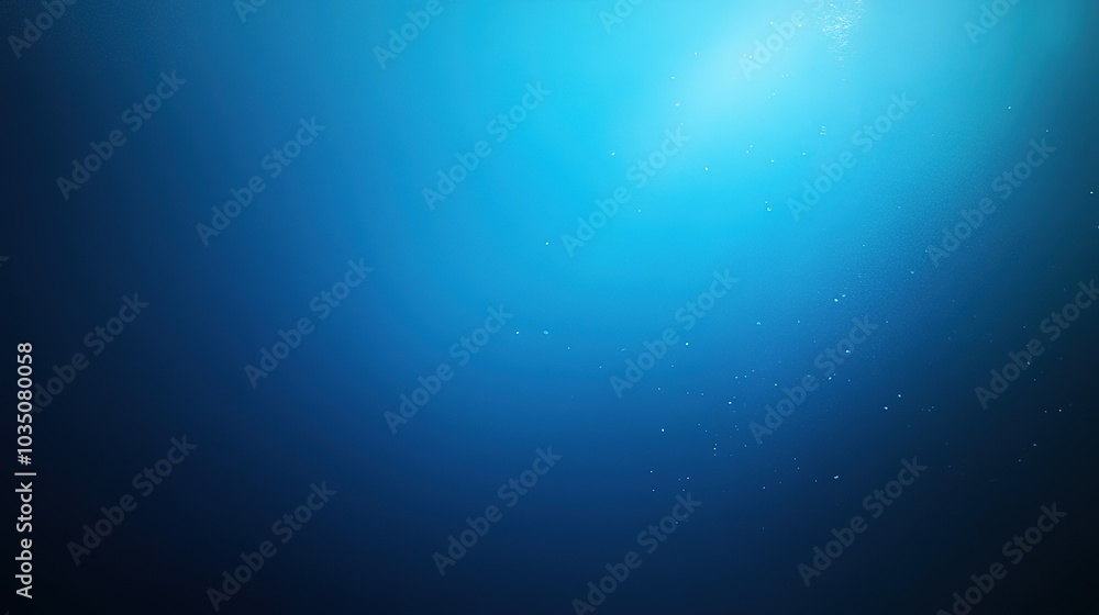 Serene Deep Blue Ocean Background with Bubbles Serene Deep Blue Ocean Background with Bubbles