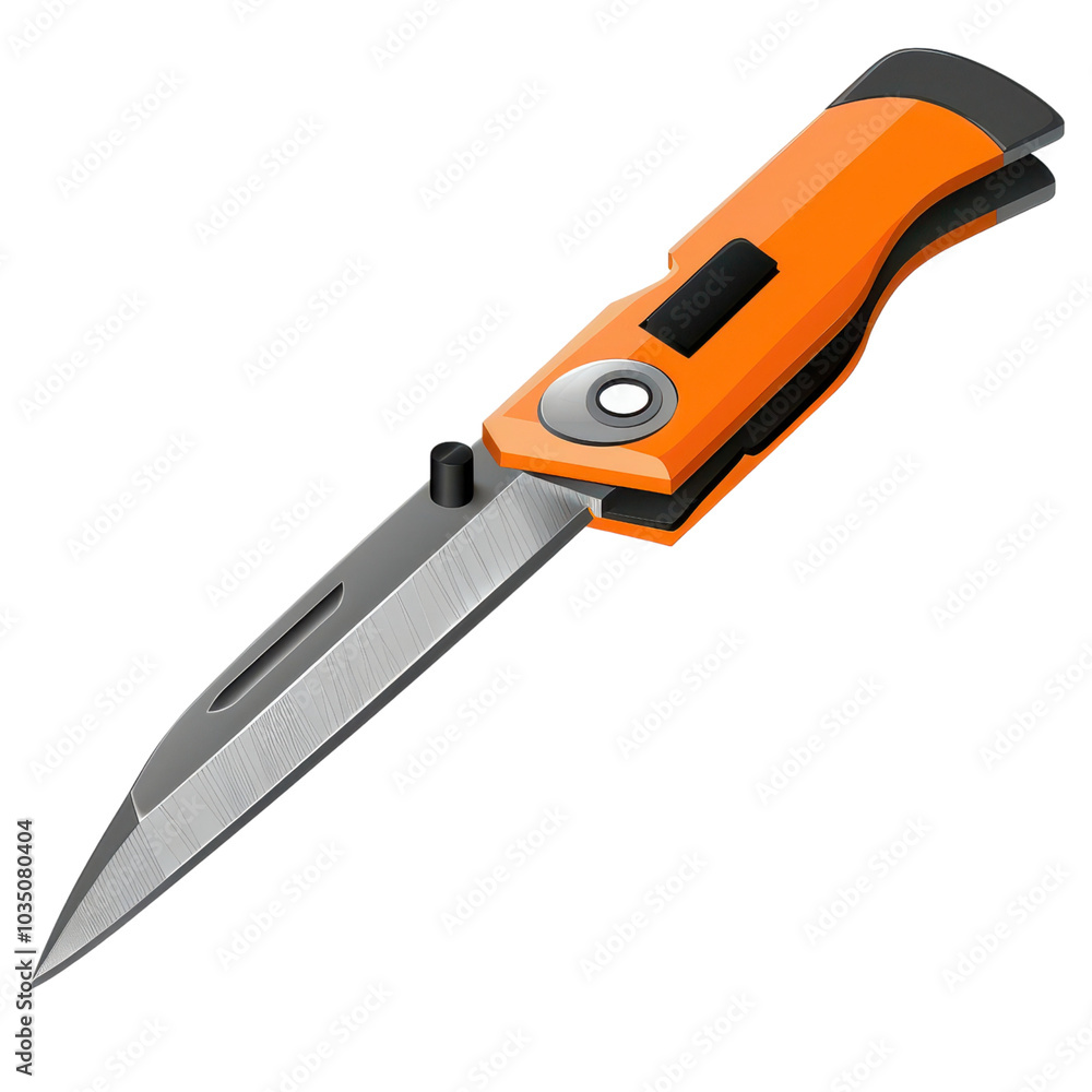 A box cutter clipart, hand tool, retractable blade, on transparent PNG file A box cutter clipart, hand tool, retractable blade, on transparent PNG file