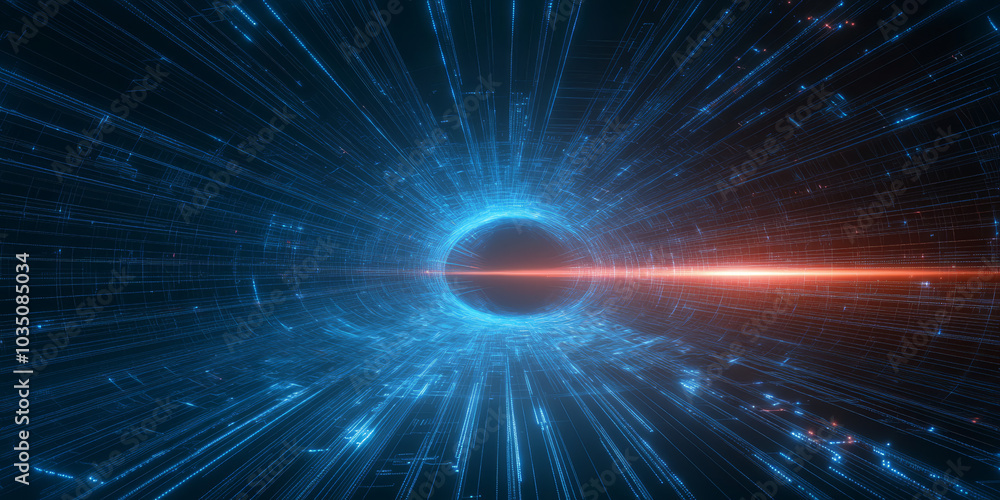 The background of future technology made up of particle elements and rays
The background of future technology made up of particle elements and rays