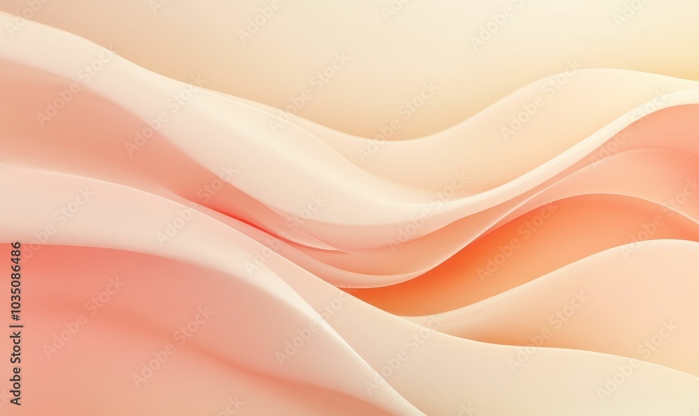 Abstract, smooth, peach, and cream waves. Abstract, smooth, peach, and cream waves.