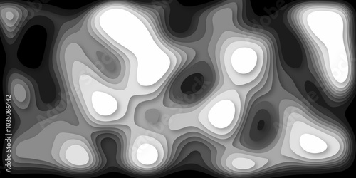 Modern abstract multilayer multicolored waves of three-dimensional paper background of papercut origami Background, abstract art composition in geometric papercut style minimalistic concept design.