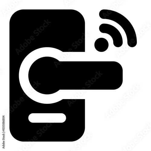 illustration of a smart door icon