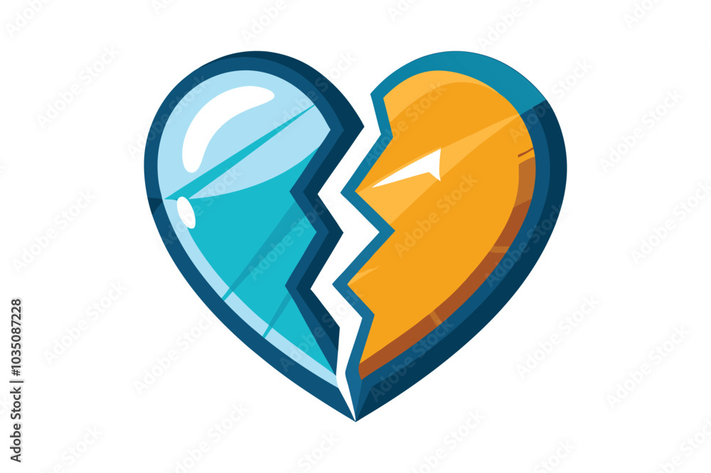 Broken Heart Vector Design – Printable Graphic for Clipart, Décor, & More Broken Heart Vector Design – Printable Graphic for Clipart, Décor, & More