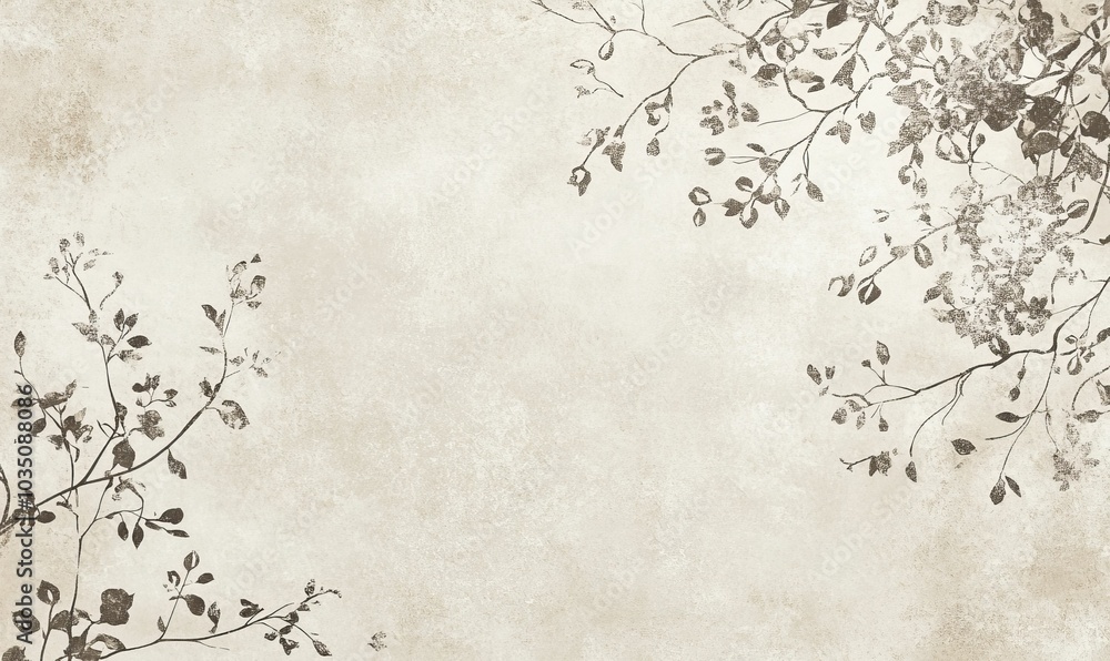 Silhouettes of leaves on textured background. Silhouettes of leaves on textured background.