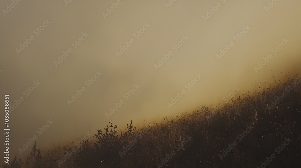Naklejka premium Ethereal Marsh Sunrise A Tranquil Moment of Natural Beauty Captured in the Soft Misty Light of Dawn over a Scenic Wetland Landscape