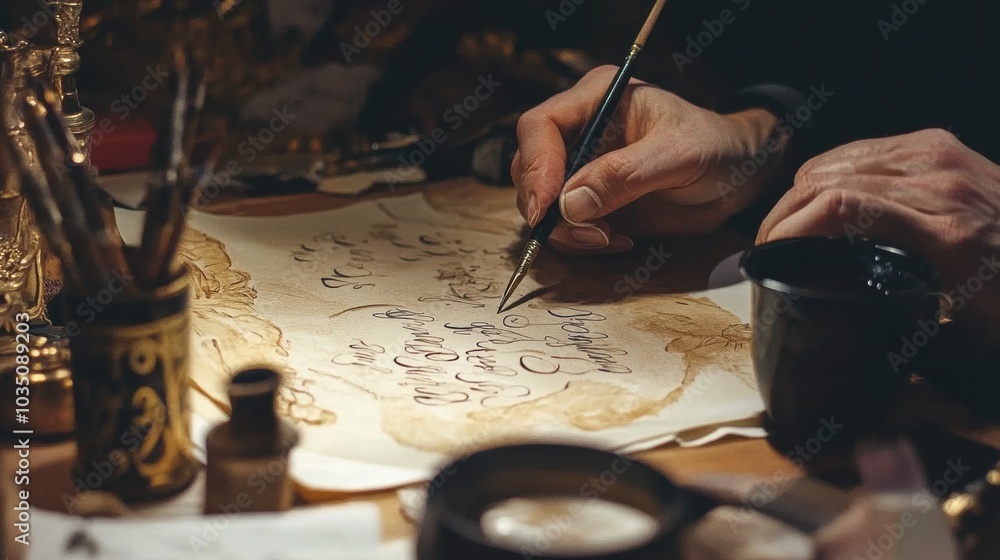 Calligraphy Writing. Calligraphy Writing.