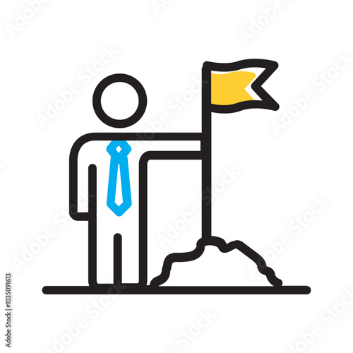 Vector multicolor icon for Leading