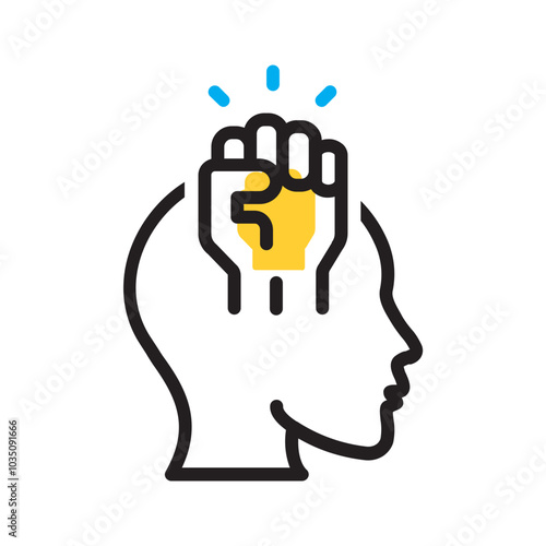 Vector multicolor icon for Motivate