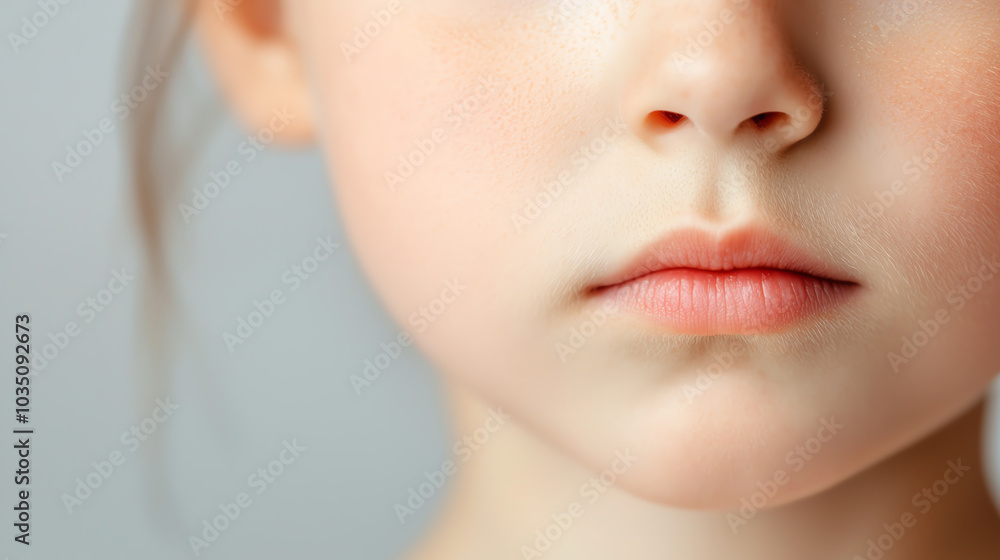 Close-up of a child's serene expression Close-up of a child's serene expression
