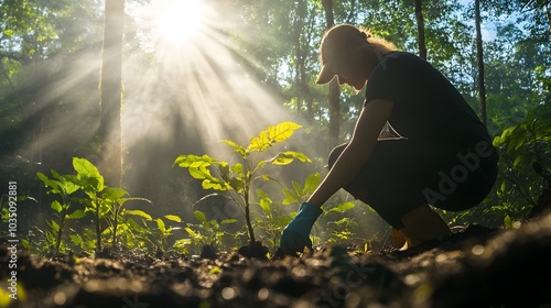 Traveler Planting Trees for...