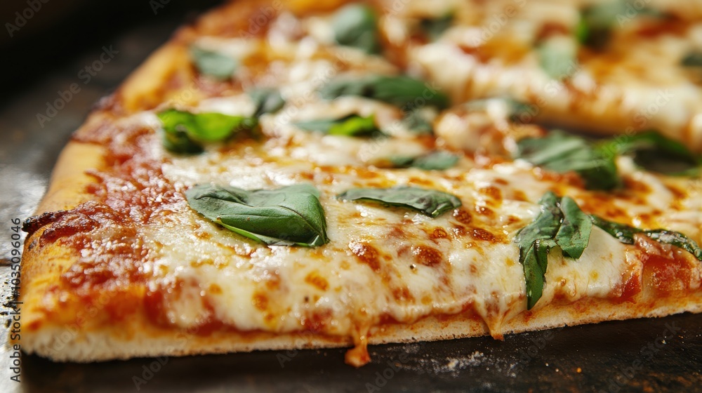 Fototapeta premium Pizza Slice Closeup.