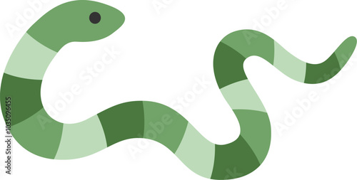緑色の蛇のイラスト