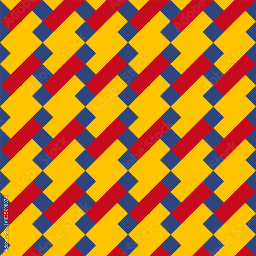 red and yellow background. spanish pattern. vector illustration
