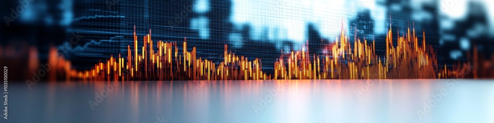 Abstract Graphs, Charts on a LinkedIn Banner with copy space, Cityscape Background, AI Generated Abstract Graphs, Charts on a LinkedIn Banner with copy space, Cityscape Background, AI Generated
