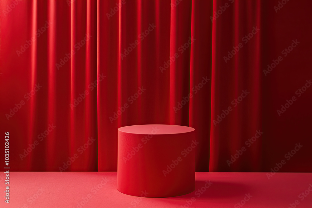 Bold Red Display: The Power of Minimalist Design Bold Red Display: The Power of Minimalist Design