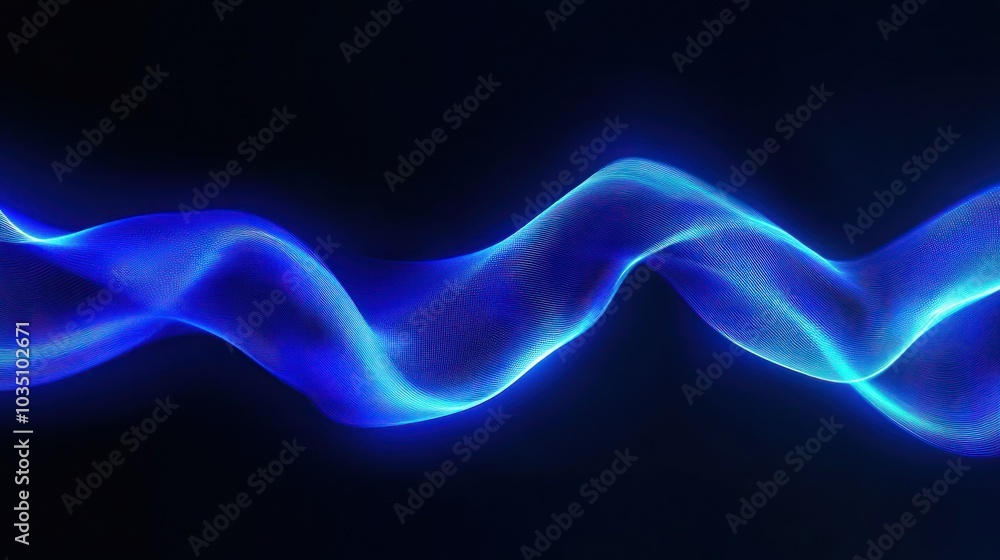 Abstract Blue Light Wave Abstract Blue Light Wave