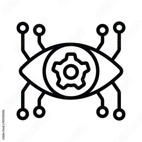 Grab this amazing icon of cybernetics in modern style