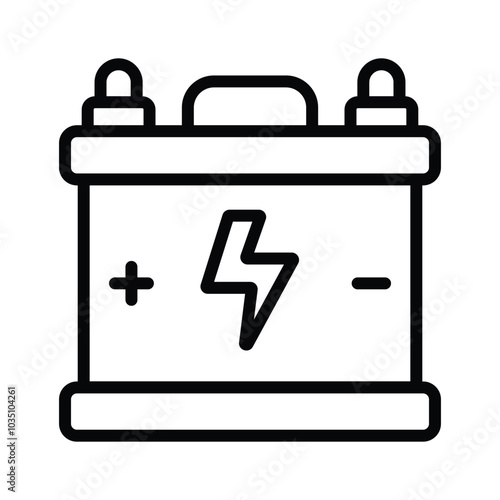 Creatively designed icon of battery in trendy style